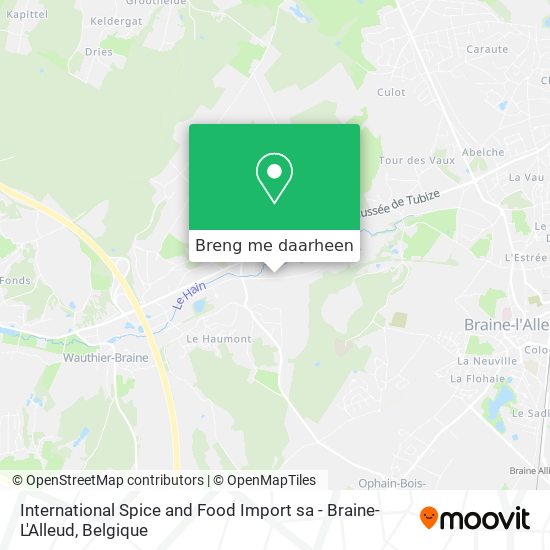 International Spice and Food Import sa - Braine-L'Alleud kaart