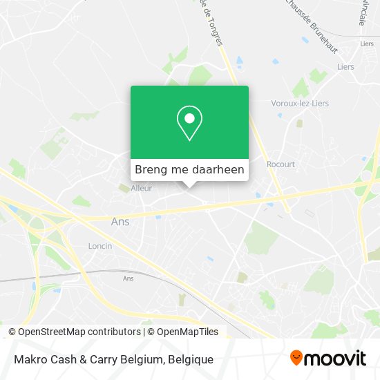 Makro Cash & Carry Belgium kaart