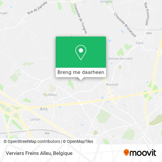 Verviers Freins Alleu kaart