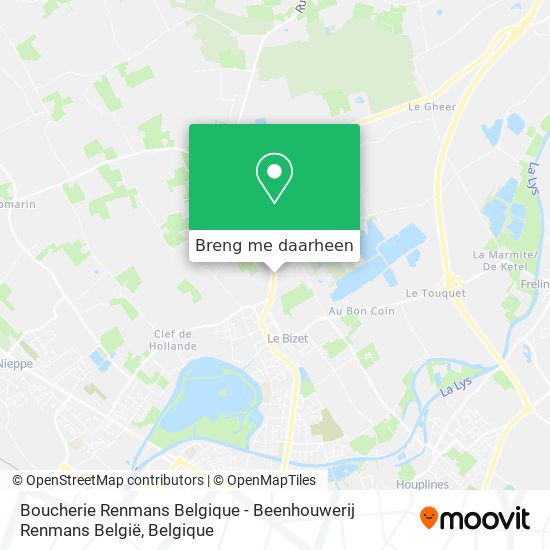 Boucherie Renmans Belgique - Beenhouwerij Renmans België kaart