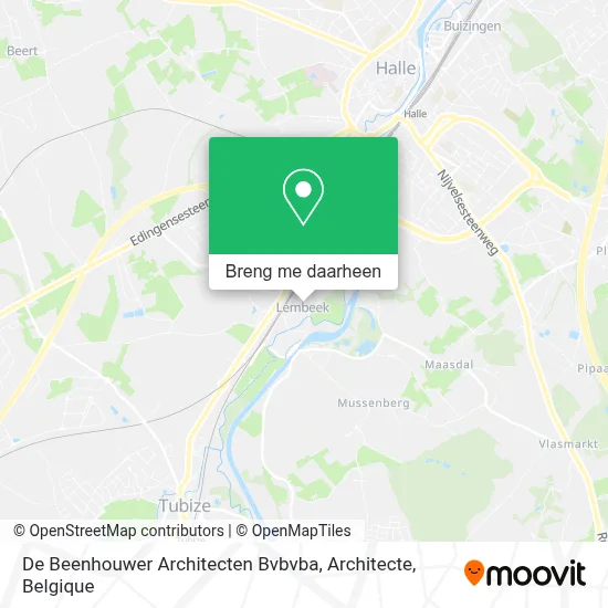 De Beenhouwer Architecten Bvbvba, Architecte kaart