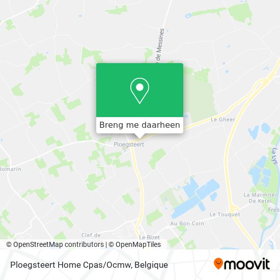 Ploegsteert Home Cpas/Ocmw kaart