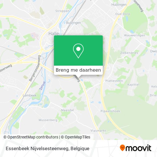 Essenbeek Nijvelsesteenweg kaart