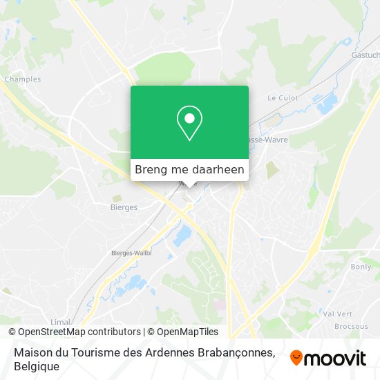 Maison du Tourisme des Ardennes Brabançonnes kaart