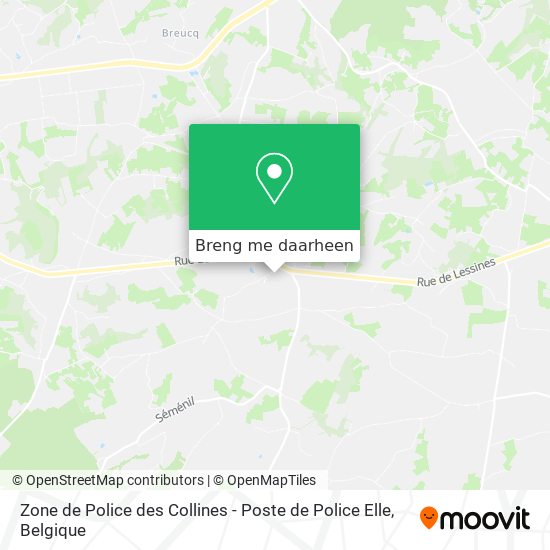 Zone de Police des Collines - Poste de Police Elle kaart