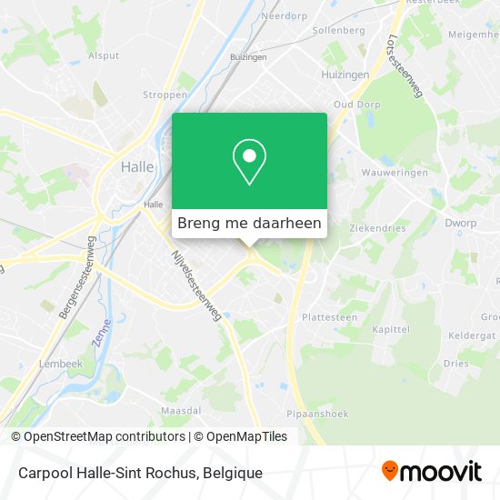 Carpool Halle-Sint Rochus kaart