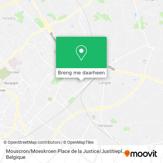 Mouscron / Moeskroen Place de la Justice / Justitiepl. kaart
