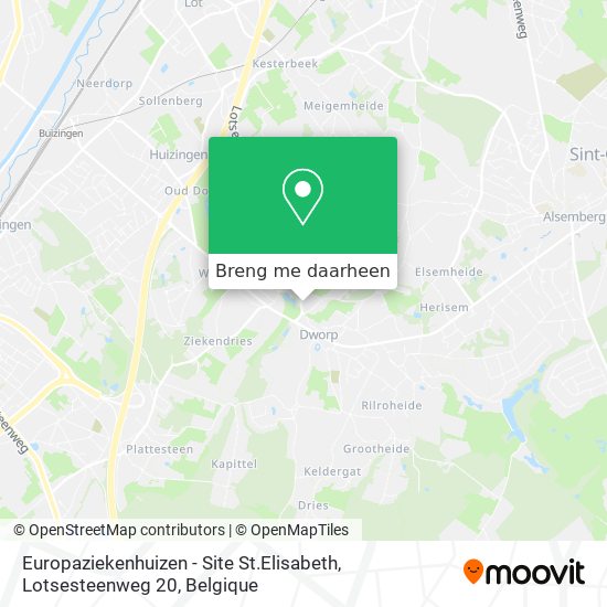 Europaziekenhuizen - Site St.Elisabeth, Lotsesteenweg 20 kaart