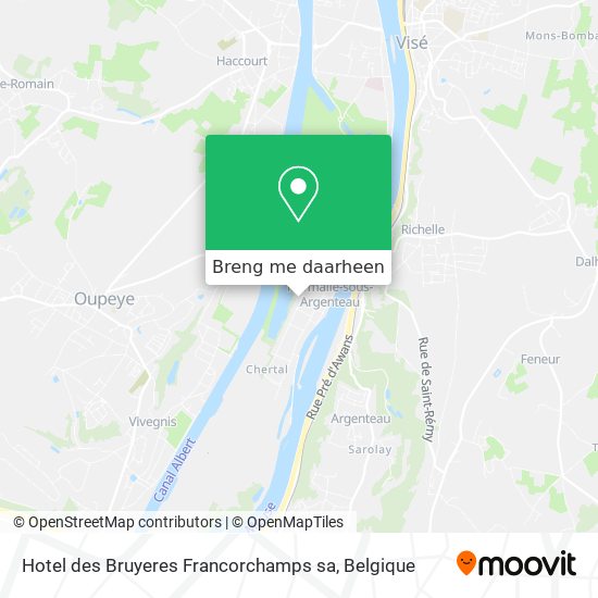 Hotel des Bruyeres Francorchamps sa kaart