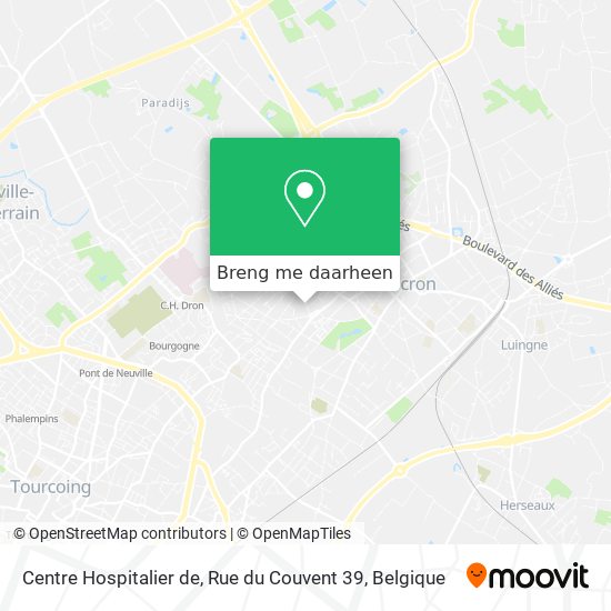 Centre Hospitalier de, Rue du Couvent 39 kaart
