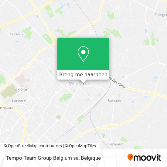 Tempo-Team Group Belgium sa kaart