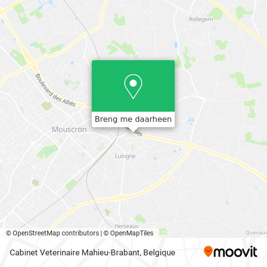 Cabinet Veterinaire Mahieu-Brabant kaart