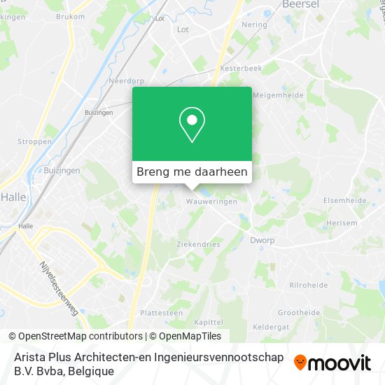 Arista Plus Architecten-en Ingenieursvennootschap B.V. Bvba kaart