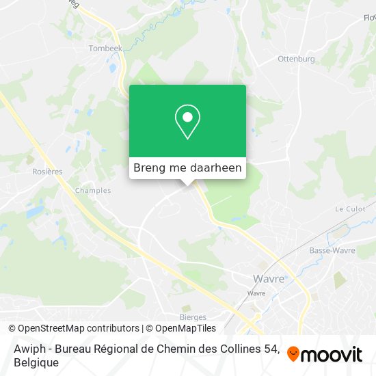 Awiph - Bureau Régional de Chemin des Collines 54 kaart