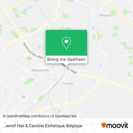 Jennif Hair & Caroline Esthetique kaart