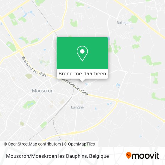 Mouscron / Moeskroen les Dauphins kaart