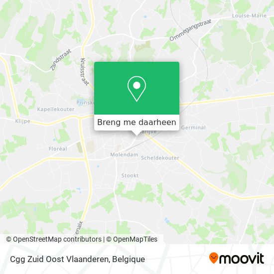 Cgg Zuid Oost Vlaanderen kaart