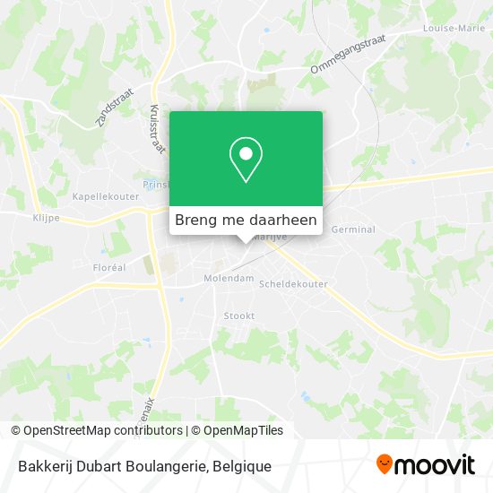 Bakkerij Dubart Boulangerie kaart