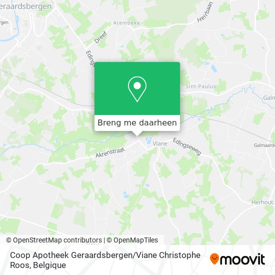 Coop Apotheek Geraardsbergen / Viane Christophe Roos kaart