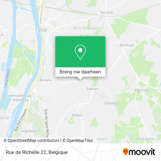 Rue de Richelle 22 kaart