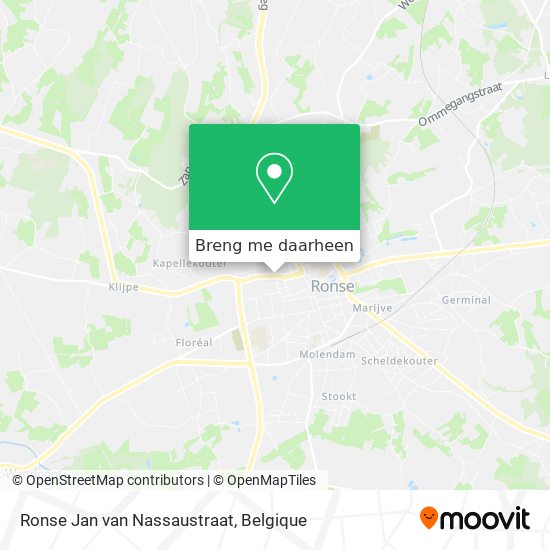 Ronse Jan van Nassaustraat kaart