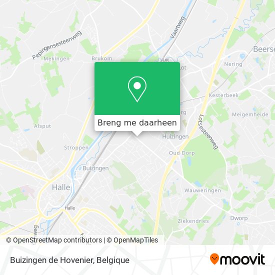 Buizingen de Hovenier kaart