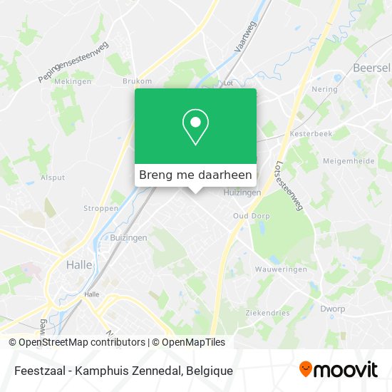 Feestzaal - Kamphuis Zennedal kaart