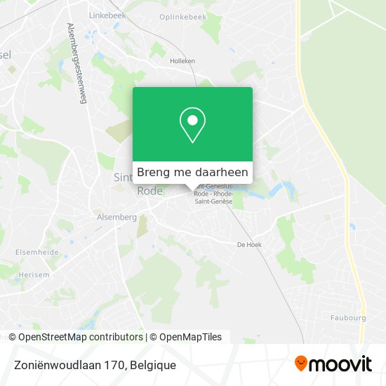 Zoniënwoudlaan 170 kaart