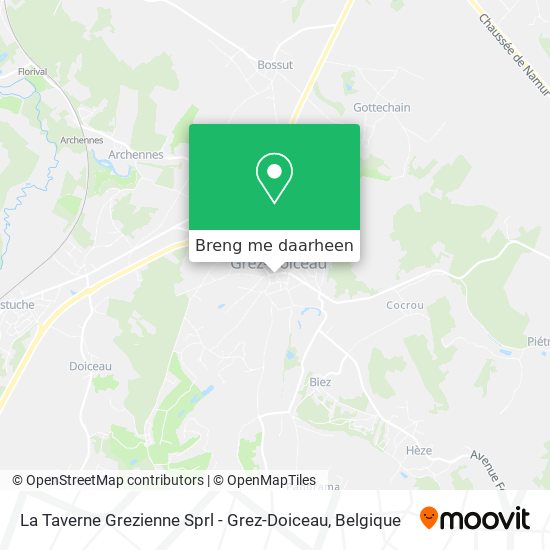 La Taverne Grezienne Sprl - Grez-Doiceau kaart