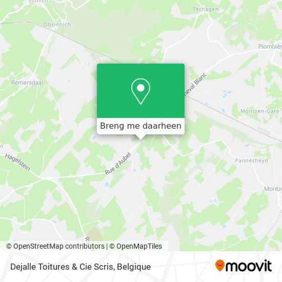 Dejalle Toitures & Cie Scris kaart