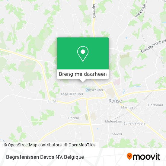 Begrafenissen Devos NV kaart