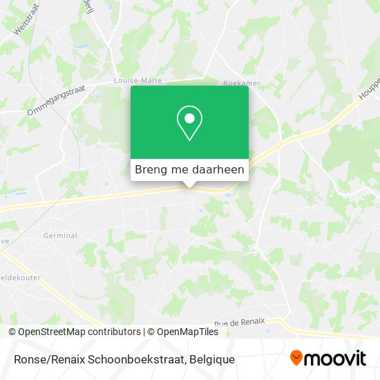 Ronse/Renaix Schoonboekstraat kaart