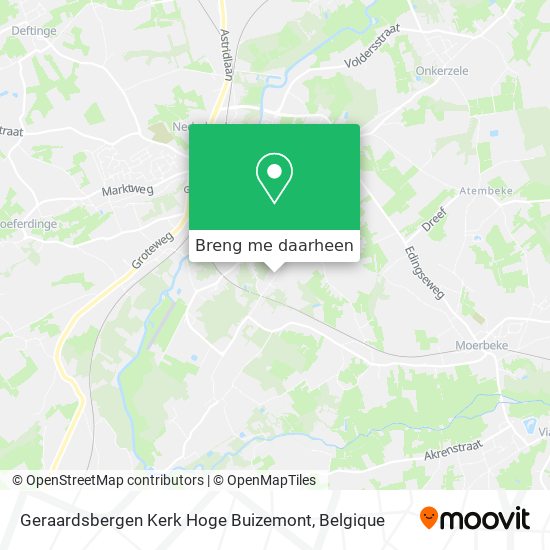 Geraardsbergen Kerk Hoge Buizemont kaart