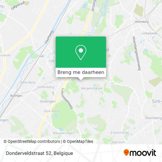 Donderveldstraat 52 kaart