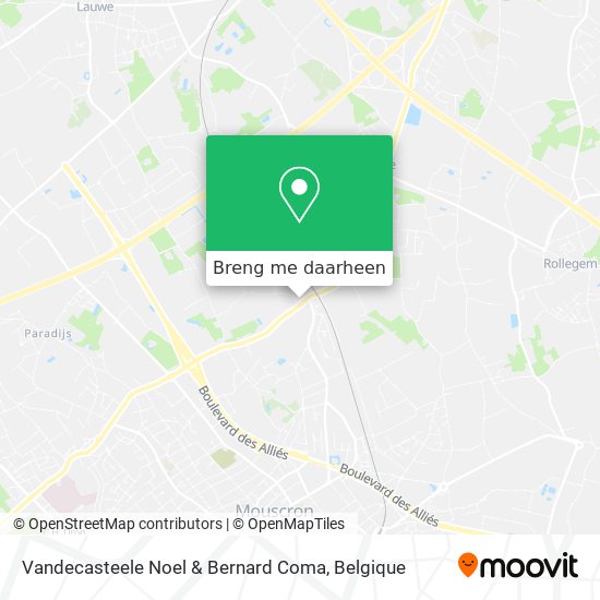 Vandecasteele Noel & Bernard Coma kaart