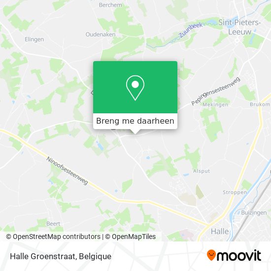 Halle Groenstraat kaart