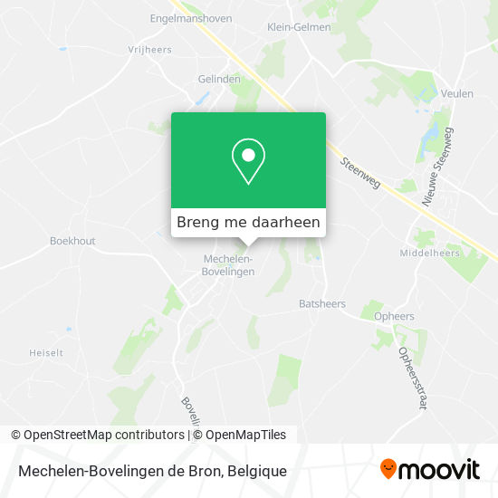 Mechelen-Bovelingen de Bron kaart