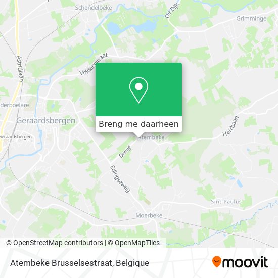 Atembeke Brusselsestraat kaart