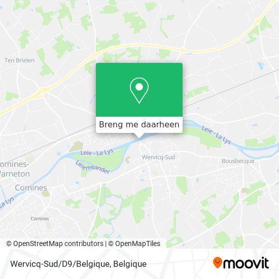 Wervicq-Sud/D9/Belgique kaart