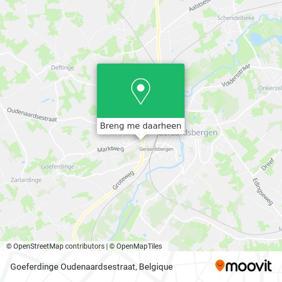 Goeferdinge Oudenaardsestraat kaart