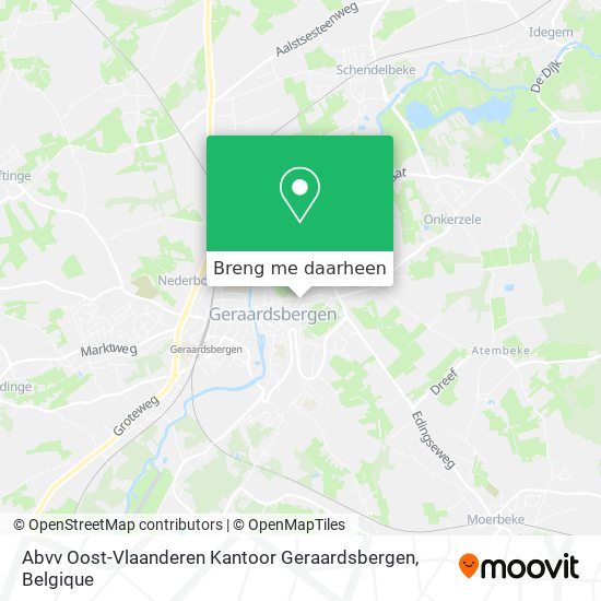 Abvv Oost-Vlaanderen Kantoor Geraardsbergen kaart