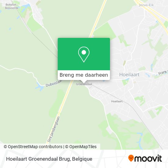 Hoeilaart Groenendaal Brug kaart
