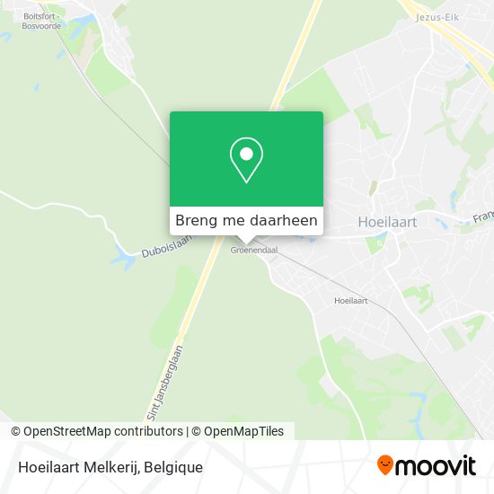 Hoeilaart Melkerij kaart