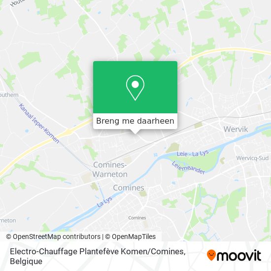 Electro-Chauffage Plantefève Komen / Comines kaart