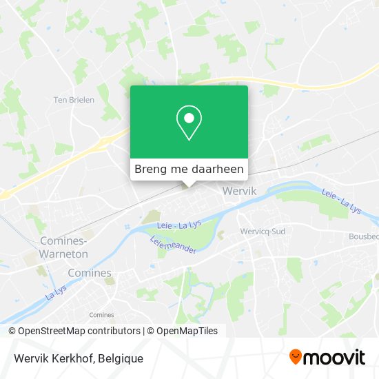 Wervik Kerkhof kaart