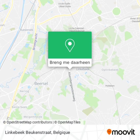 Linkebeek Beukenstraat kaart