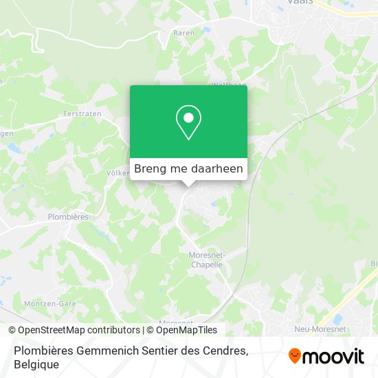 Plombières Gemmenich Sentier des Cendres kaart