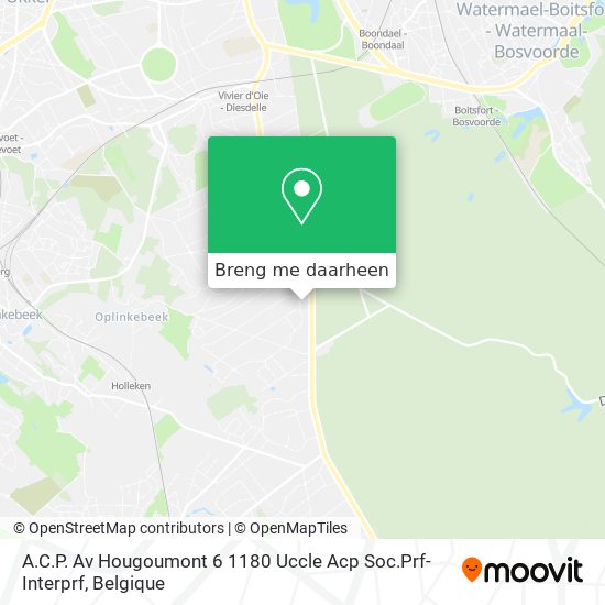 A.C.P. Av Hougoumont 6 1180 Uccle Acp Soc.Prf-Interprf kaart