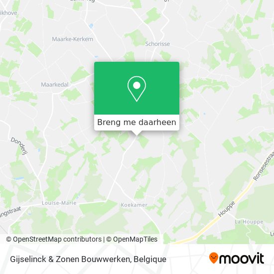 Gijselinck & Zonen Bouwwerken kaart