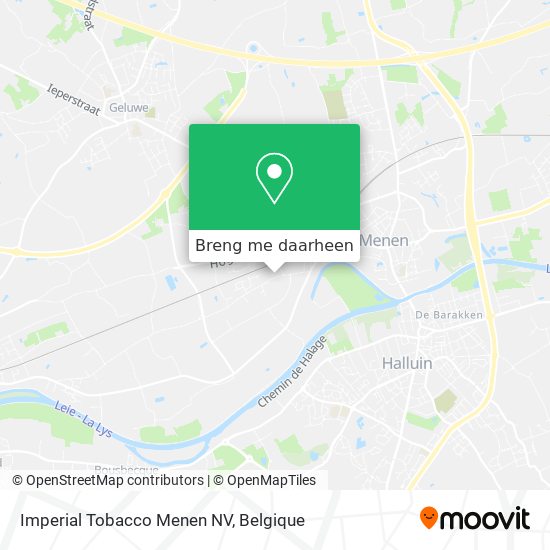 Imperial Tobacco Menen NV kaart